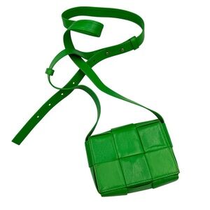 Bottega Veneta Micro Cassette Messenger Bag –Parakeet Green